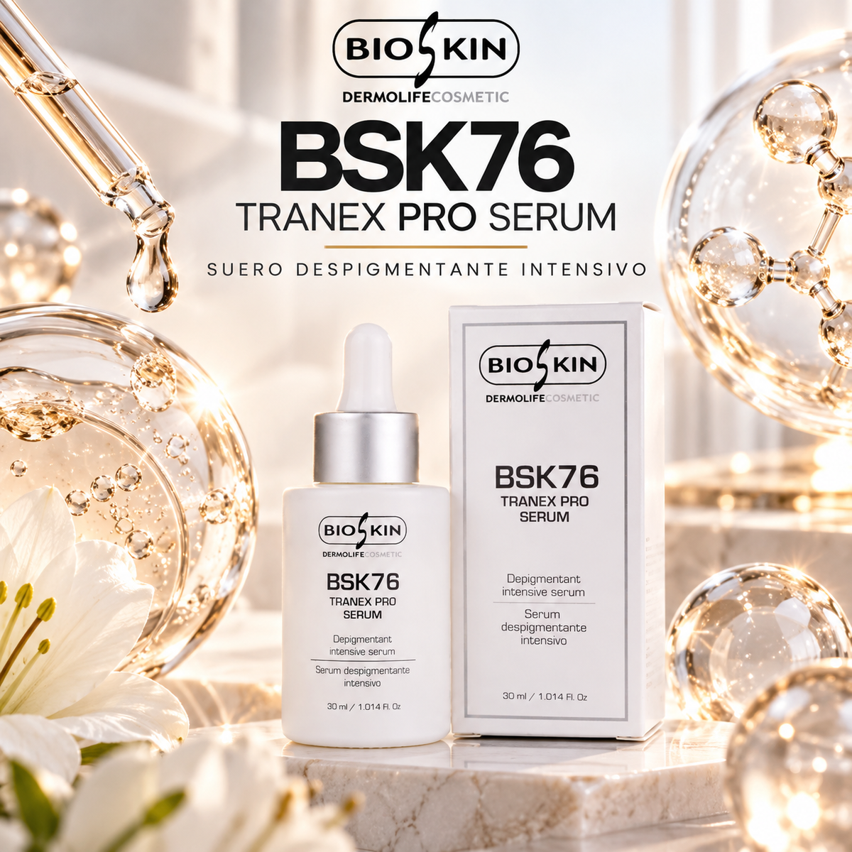 BSK76 TRANEX PRO SERUM | Sérum Facial Intensivo Despigmentante BioSkin 30 ml