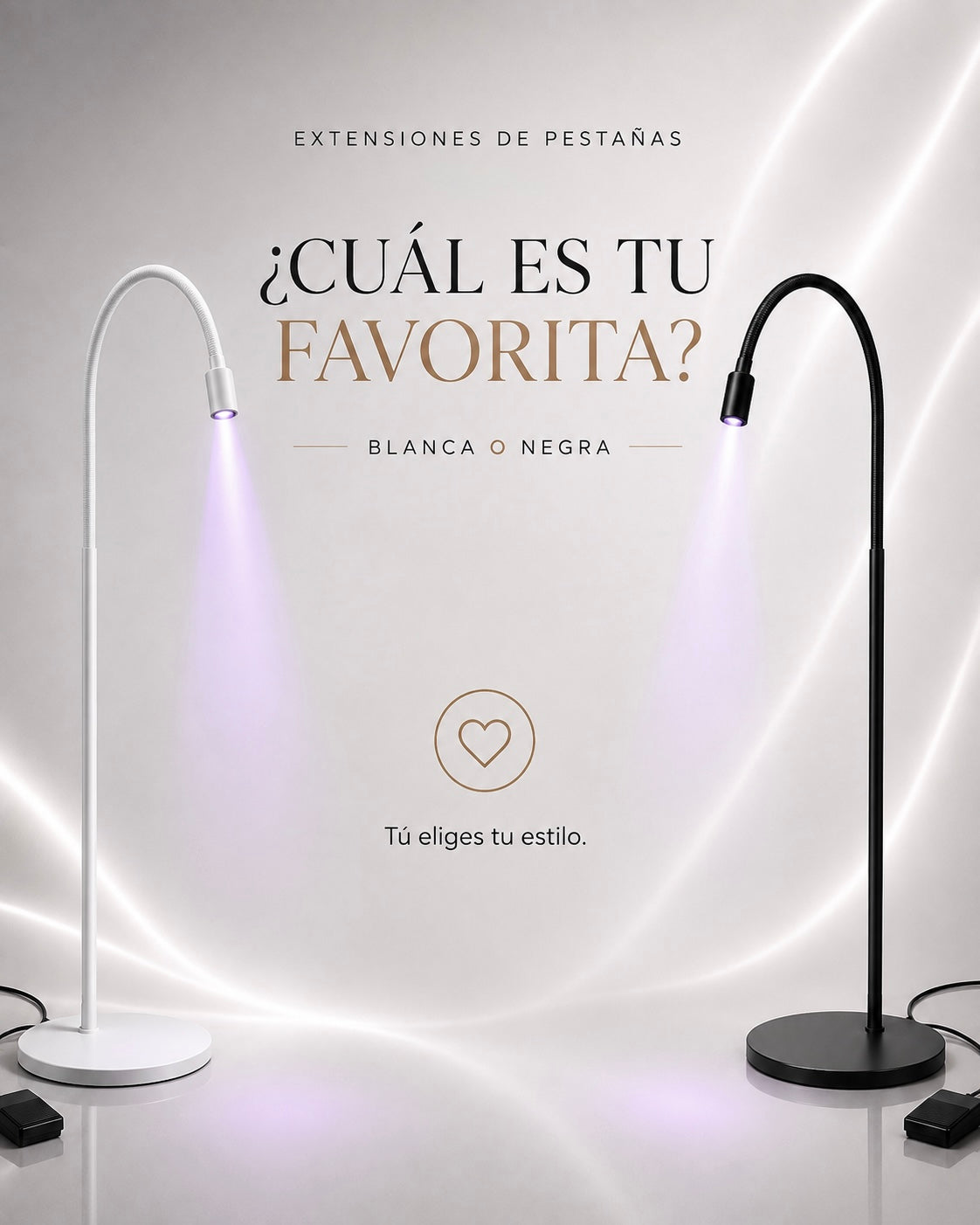 UV LASH LAMP | Lámpara UV/LED para extensiones de pestañas
