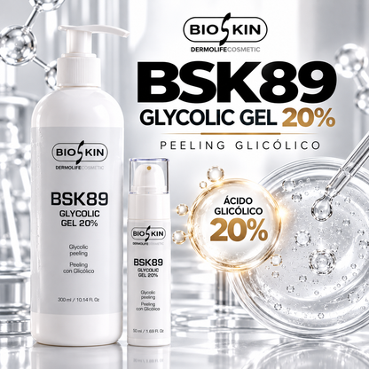 BSK89 GLYCOLIC GEL 20% BioSkin | Peeling Glicólico Renovador Facial 50 ml / 300 ml