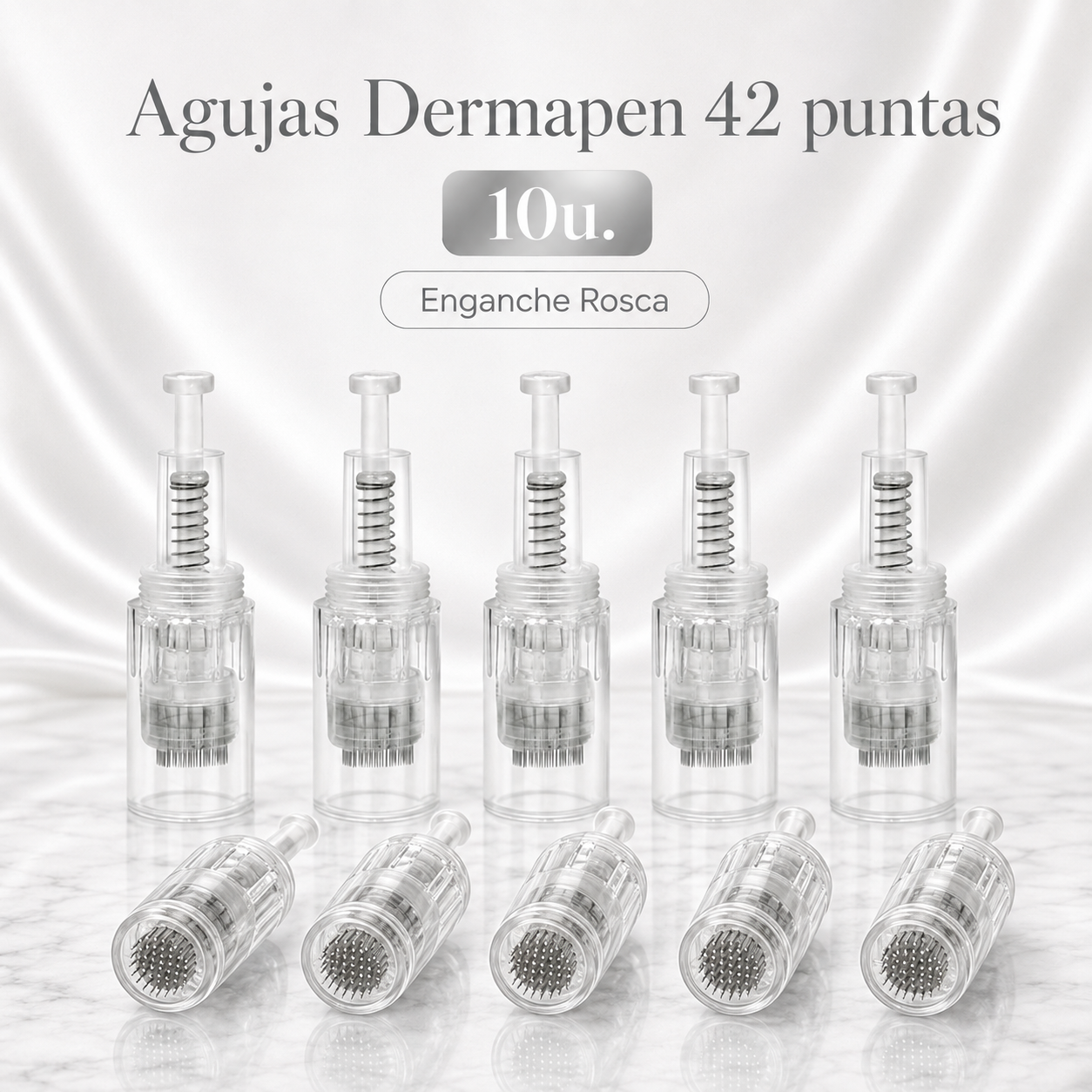 Agujas Dermapen | Nano-12-36-42 | Enganche Bayoneta y Rosca