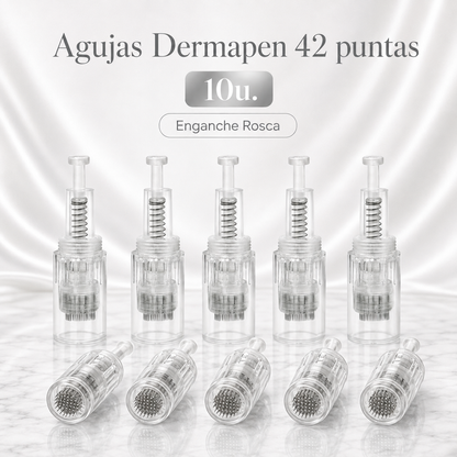 Agujas Dermapen | Nano-12-36-42 | Enganche Bayoneta y Rosca