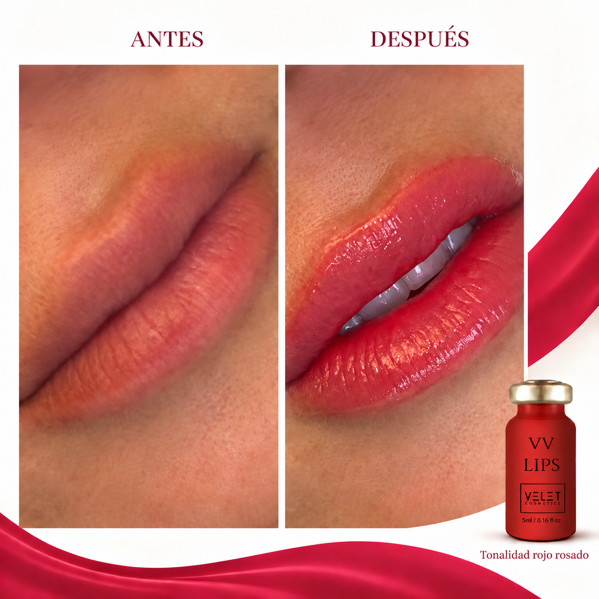 VV Lips de Velet | Hidratación y color para labios · 3 viales de 5 ml