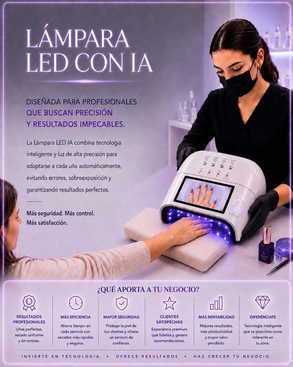 Lámpara LED Inteligente con IA | Cámara Biométrica y Pantalla Multimedia