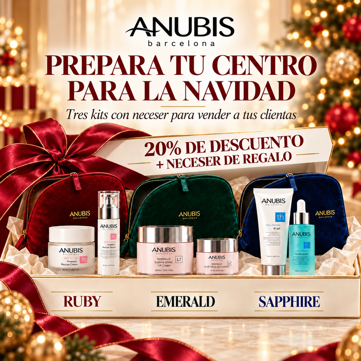 🎁🎄 Packs de Navidad Anubis | 20% de descuento profesional + neceser de regalo