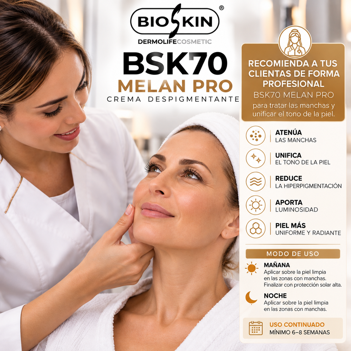 BSK70 MELAN PRO | Crema Despigmentante BioSkin 50 ml