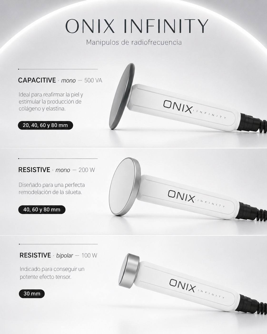 ONIX INFINITY | Radiofrecuencia 448 kHz + Fototerapia LED