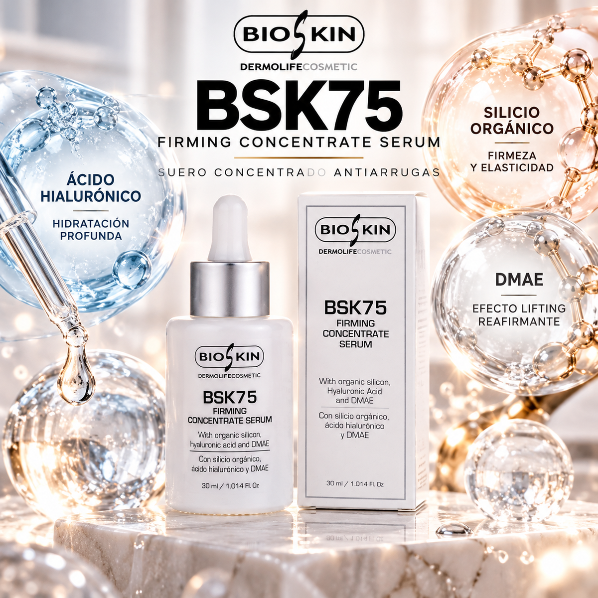 BSK75 FIRMING CONCENTRATE SERUM | Sérum Facial Concentrado Antiarrugas y Reafirmante BioSkin 30 ml