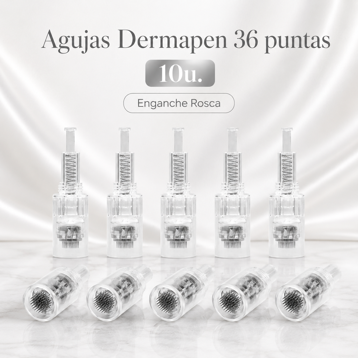 Agujas Dermapen | Nano-12-36-42 | Enganche Bayoneta y Rosca