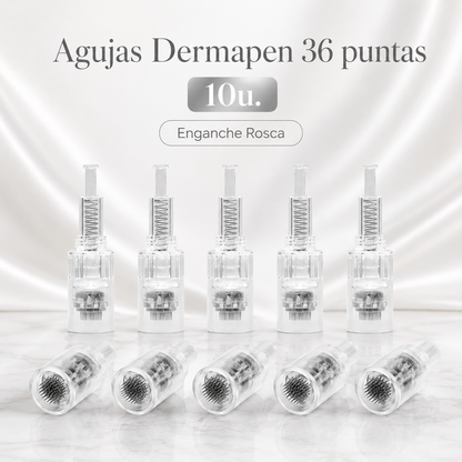 Agujas Dermapen | Nano-12-36-42 | Enganche Bayoneta y Rosca