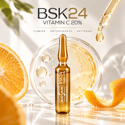 BSK24 VITAMIN C 20% | Solución iluminadora · Antioxidante · Antiedad · 10u. x5mls