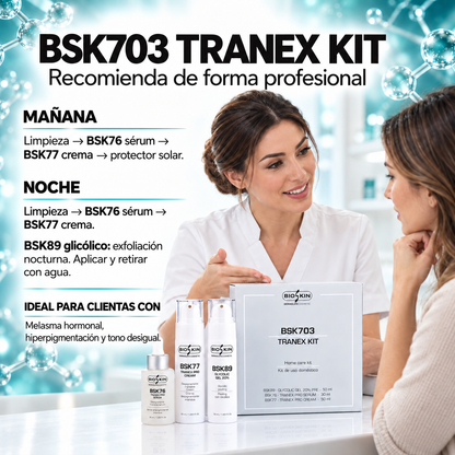 BSK703 Tranex Kit | Tratamiento despigmentante facial para melasma hormonal