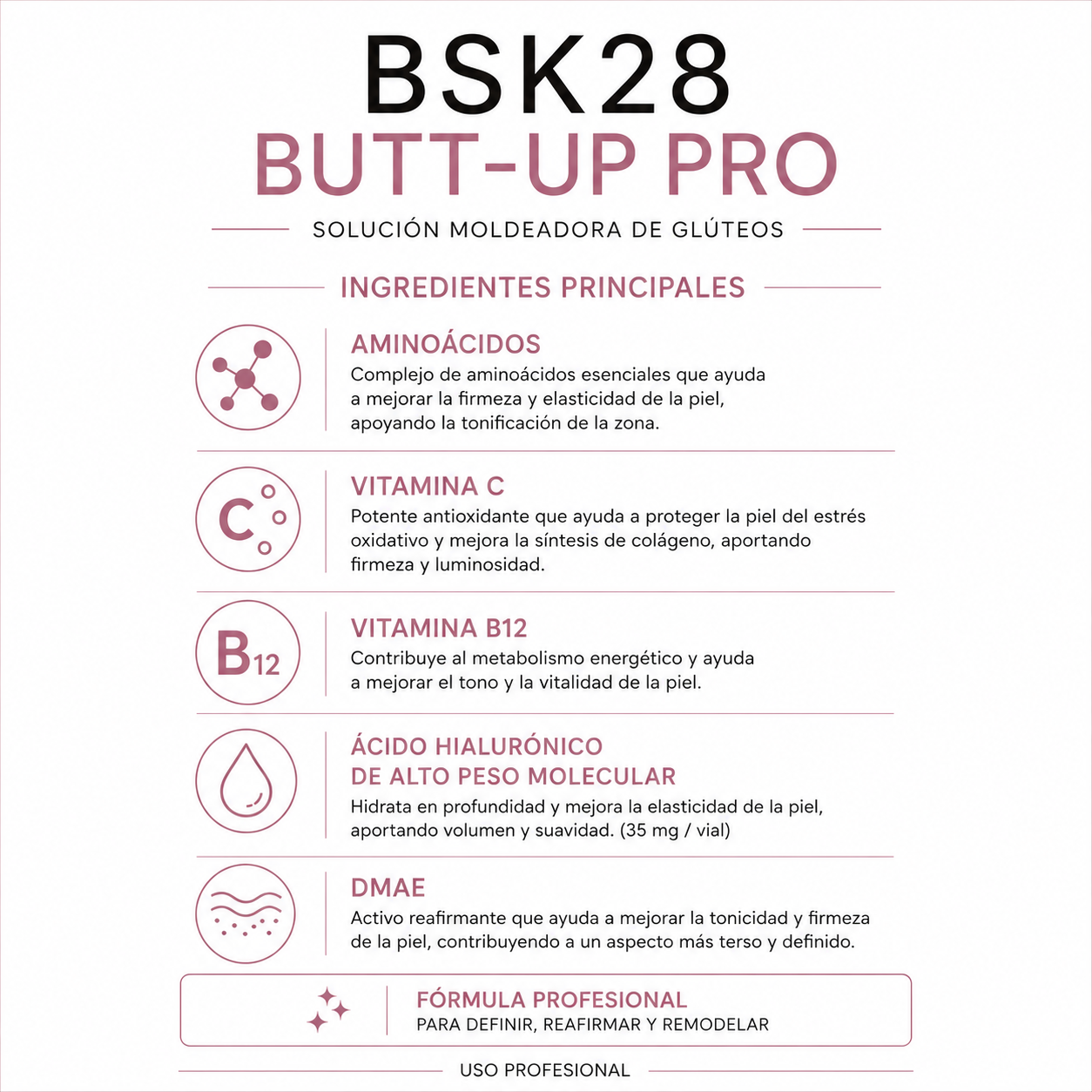 BSK28 BUTT-UP PRO | Remodelación, firmeza y definición de glúteos