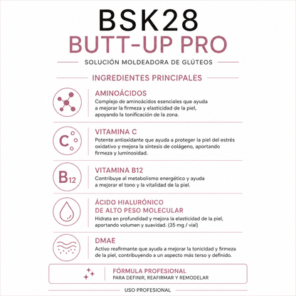 BSK28 BUTT-UP PRO | Remodelación, firmeza y definición de glúteos