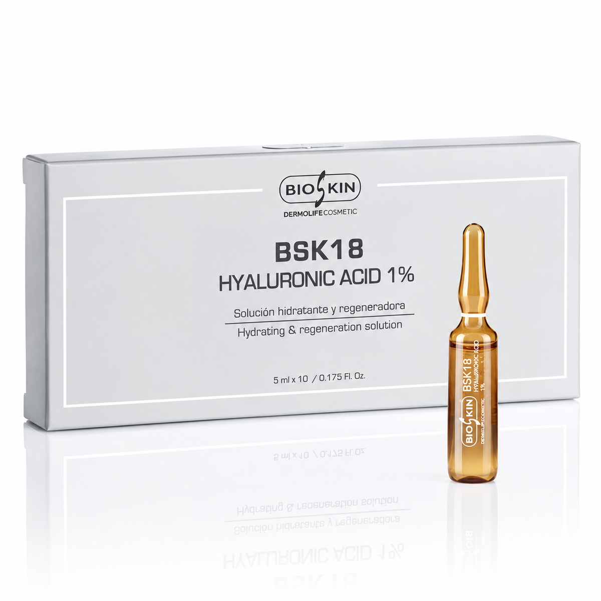 BSK18 HYALURONIC ACID 1% | Solución Hidratante y Regeneradora | 10 x 5 ml