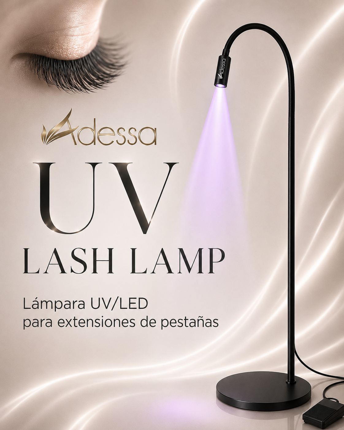 ADESSA UV LASH LAMP | Lámpara UV/LED para extensiones de pestañas