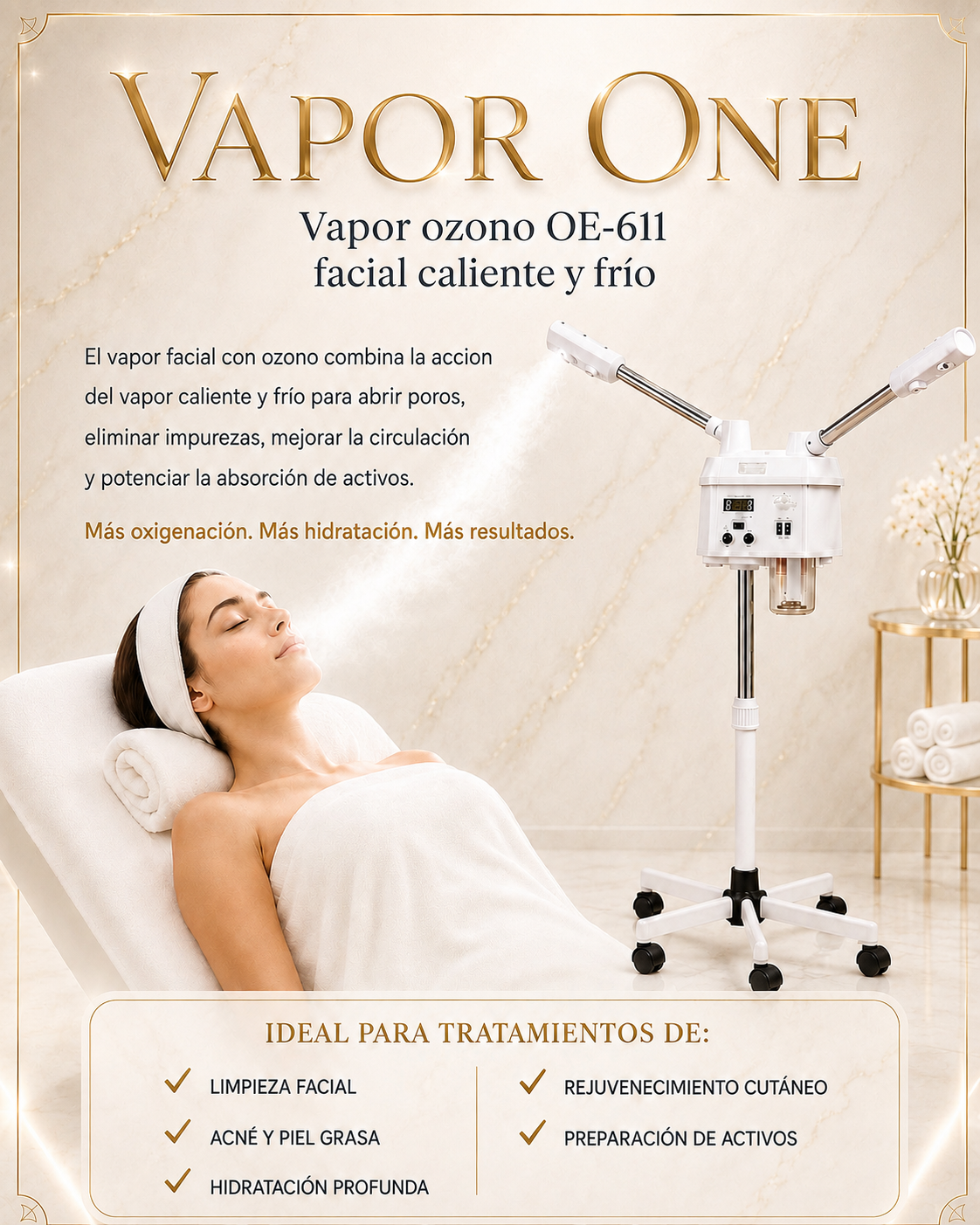 Vapor One | Vapor de Ozono facial caliente y frío OE-611
