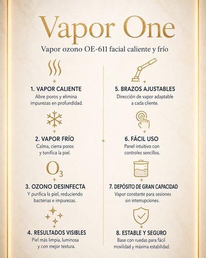 Vapor One | Vapor de Ozono facial caliente y frío OE-611