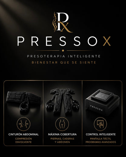 PRESSOX™ | Presoterapia Inteligente para Remodelación Corporal y Drenaje Linfático
