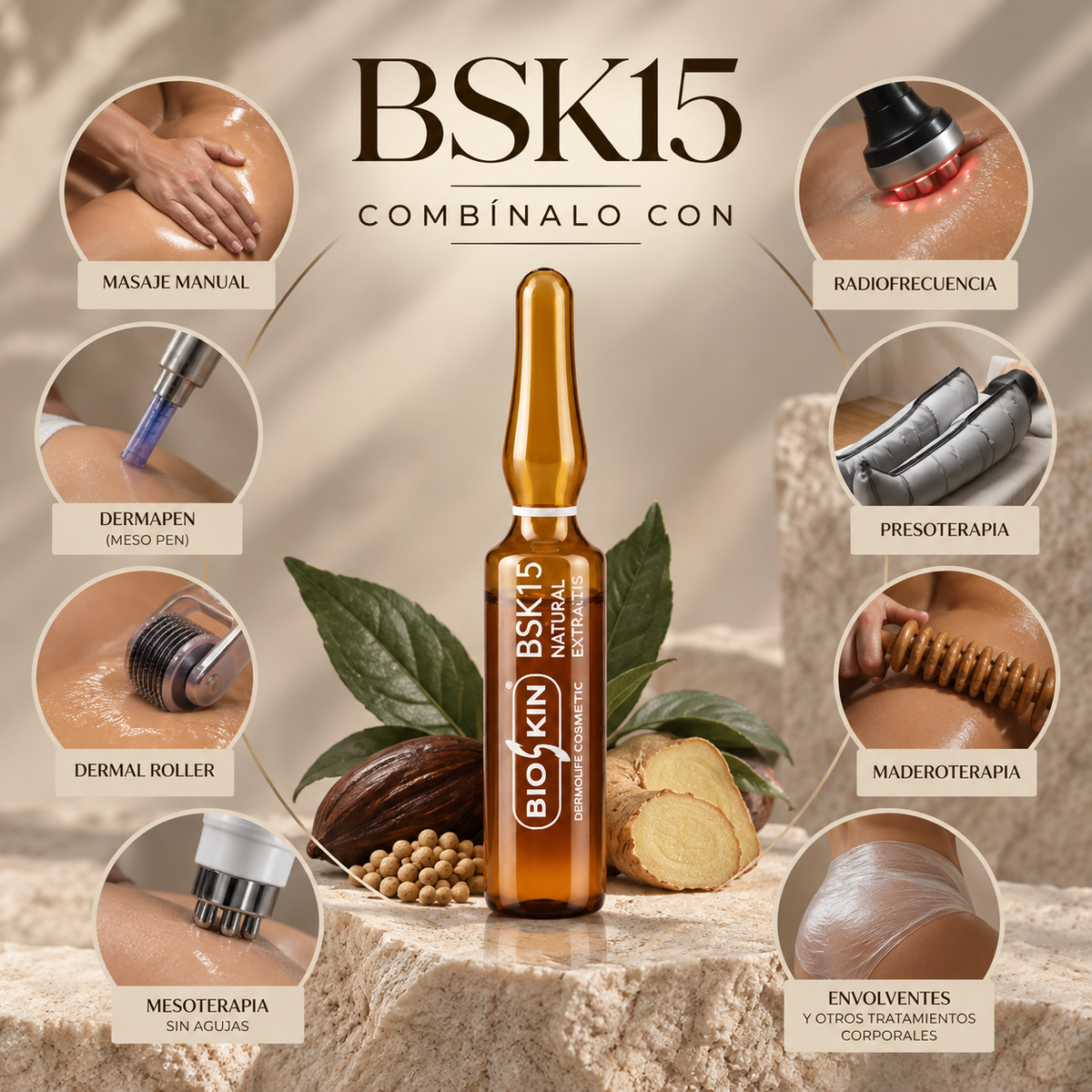 BSK15 NATURAL EXTRACTS | Solución Natural Reductora | 10 x 5 ml