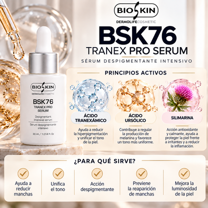 BSK76 TRANEX PRO SERUM | Sérum Facial Intensivo Despigmentante BioSkin 30 ml
