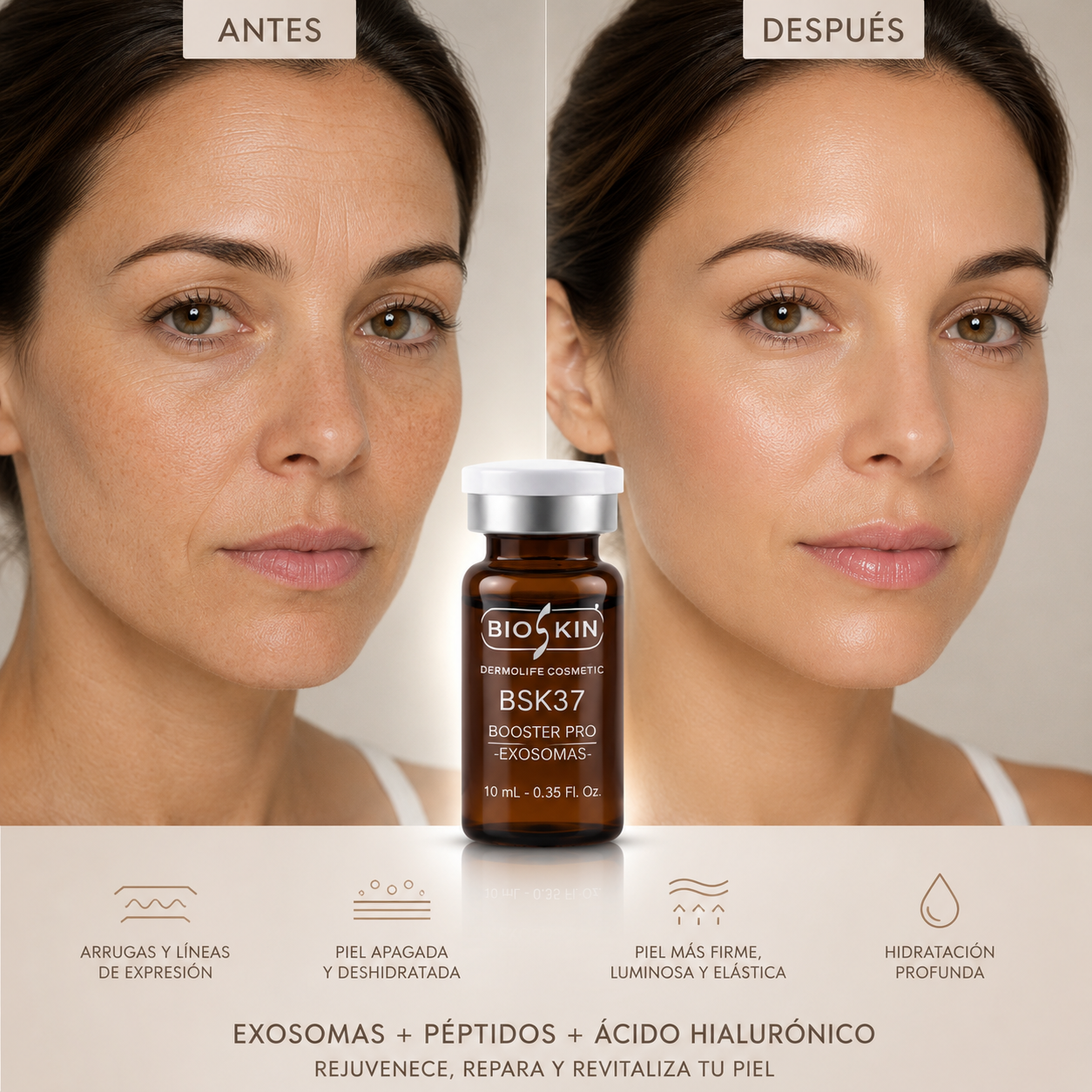 BSK37 Booster Pro Exosomas | Tratamiento Profesional Rejuvenecedor con Exosomas y Péptidos
