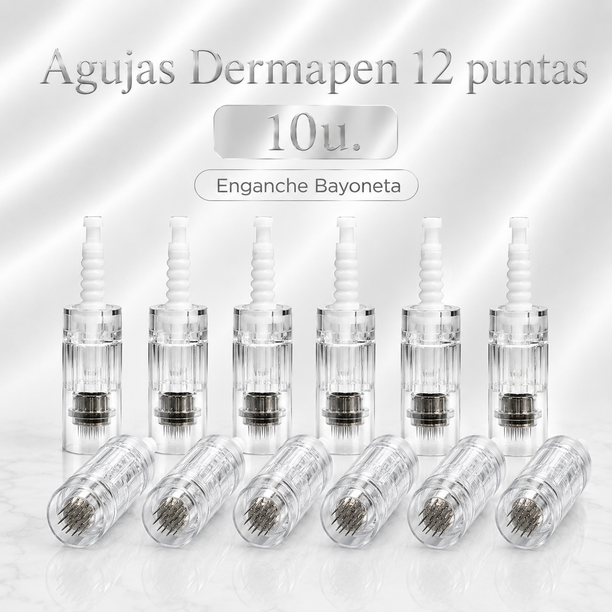 Agujas Dermapen | Nano-12-36-42 | Enganche Bayoneta y Rosca