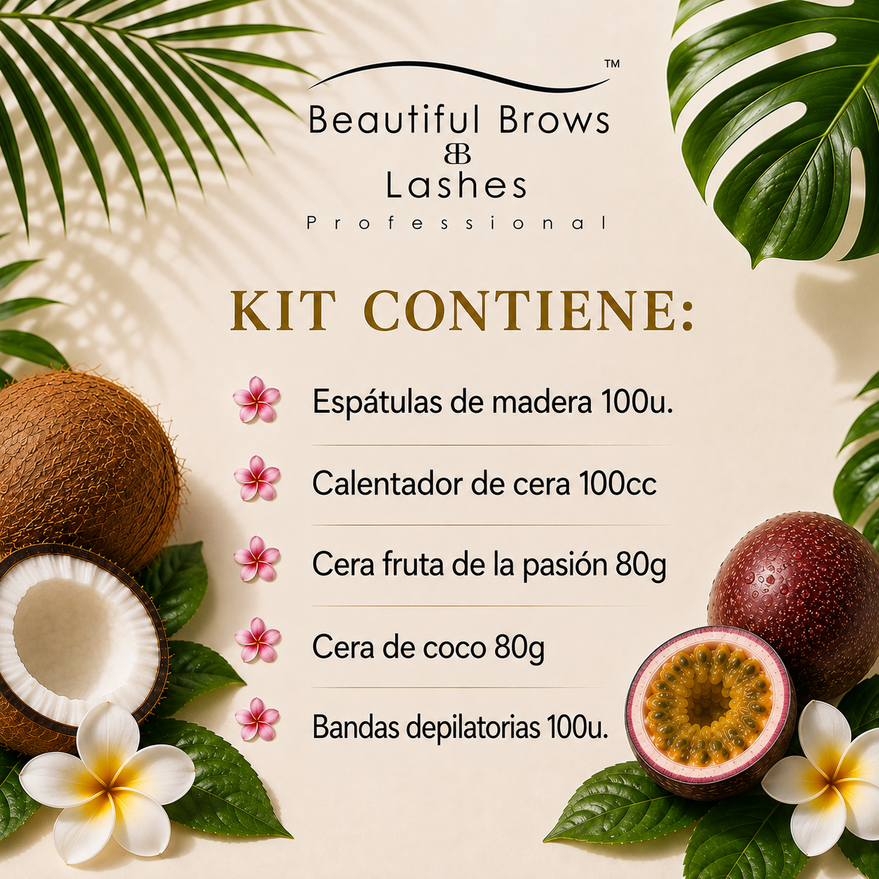 Kit Profesional de Depilación para Cejas y Rostro BBL