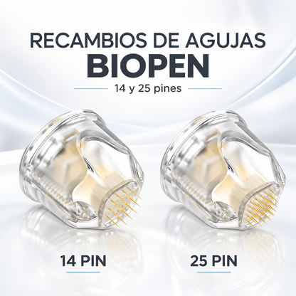 Recambios de agujas Biopen Q2 | 14 y 25 pines · Caja de 10