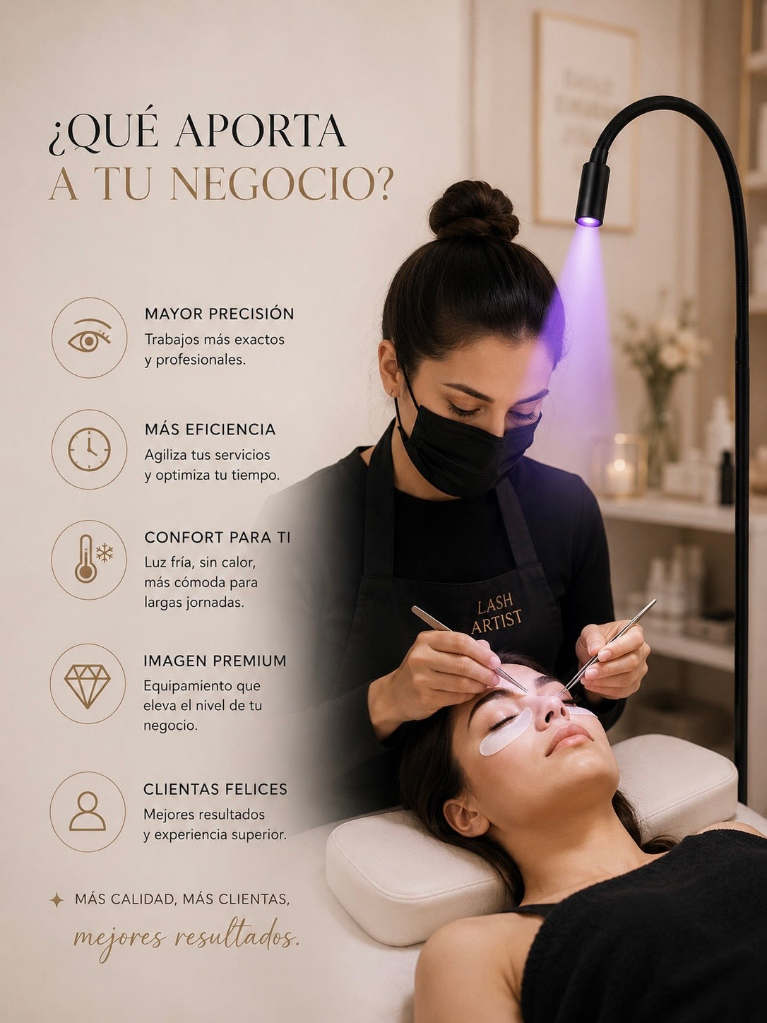 UV LASH LAMP | Lámpara UV/LED para extensiones de pestañas