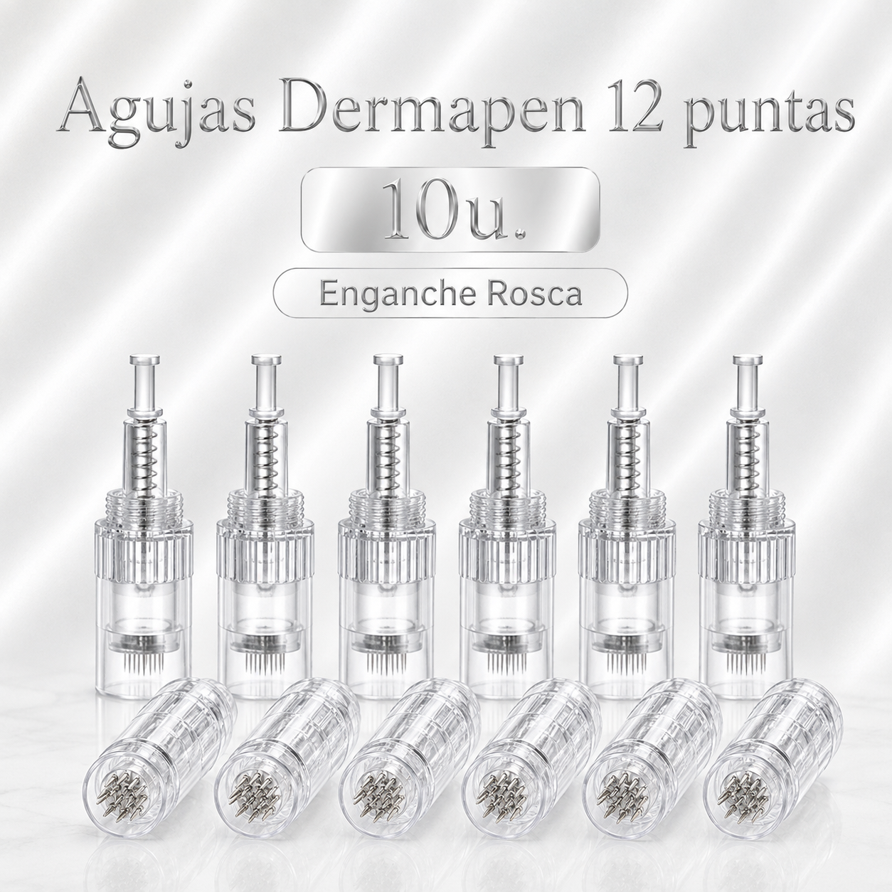 Agujas Dermapen | Nano-12-36-42 | Enganche Bayoneta y Rosca