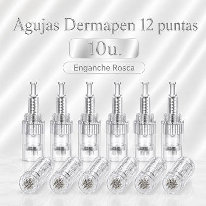 Agujas Dermapen | Nano-12-36-42 | Enganche Bayoneta y Rosca