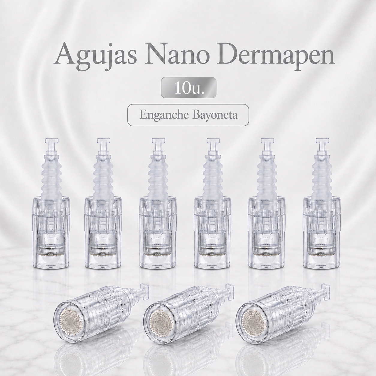Agujas Dermapen | Nano-12-36-42 | Enganche Bayoneta y Rosca