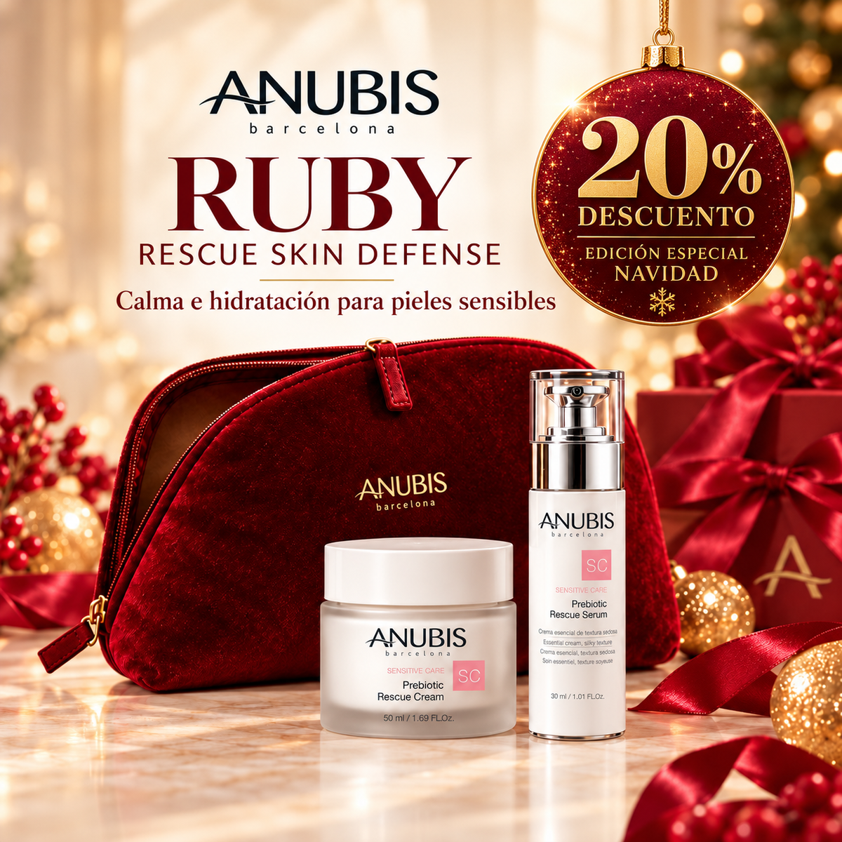 🎁🎄 Packs de Navidad Anubis | 20% de descuento profesional + neceser de regalo