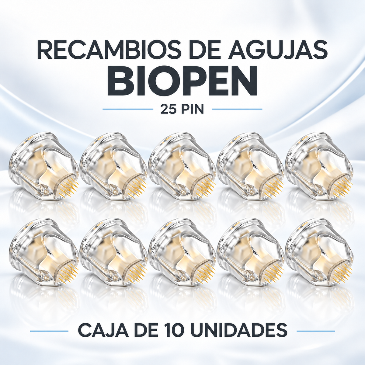 Recambios de agujas Biopen Q2 | 14 y 25 pines · Caja de 10
