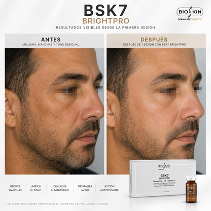 BSK7 BRIGHTPRO | Tratamiento Iluminador & Despigmentante con Glutatión + Vitamina C