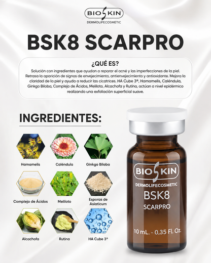 BSK8 SCARPRO | Tratamiento profesional para marcas de acné, cicatrices y textura irregular