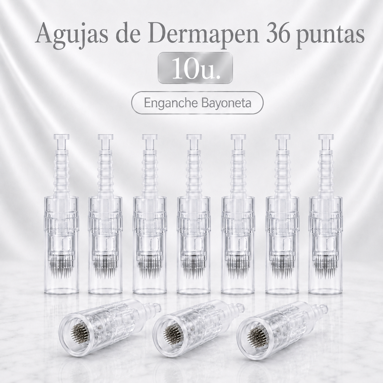 Agujas Dermapen | Nano-12-36-42 | Enganche Bayoneta y Rosca