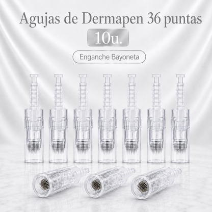 Agujas Dermapen | Nano-12-36-42 | Enganche Bayoneta y Rosca