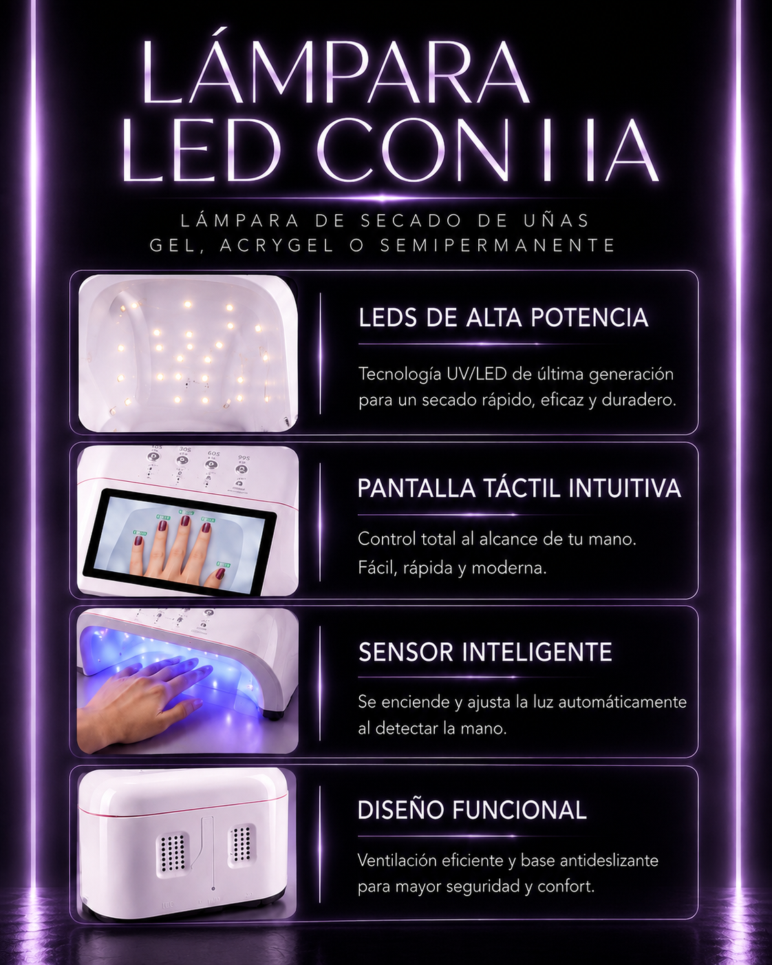 Lámpara LED Inteligente con IA | Cámara Biométrica y Pantalla Multimedia