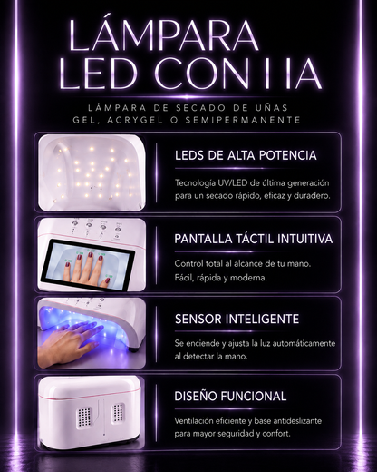 Lámpara LED Inteligente con IA | Cámara Biométrica y Pantalla Multimedia