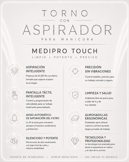 Torno con Aspirador para Manicura | Medipro Touch