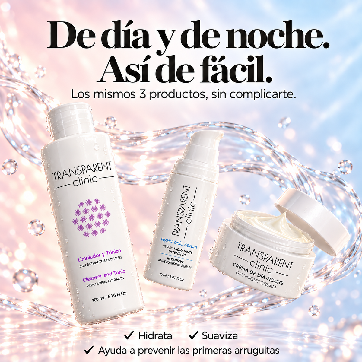 Hello Glow | Tu rutina facial en 3 pasos, día y noche ✨