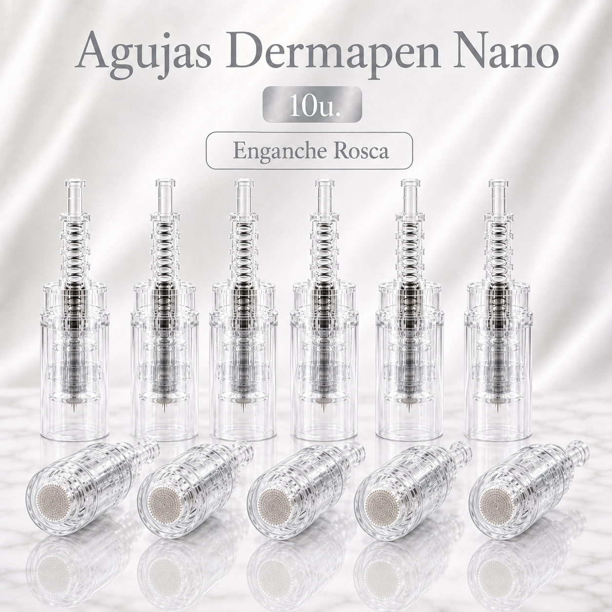 Agujas Dermapen | Nano-12-36-42 | Enganche Bayoneta y Rosca