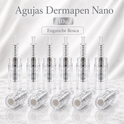 Agujas Dermapen | Nano-12-36-42 | Enganche Bayoneta y Rosca