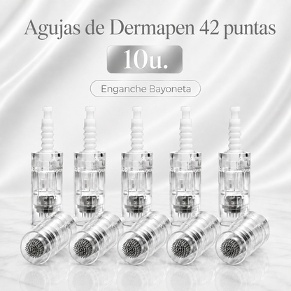 Agujas Dermapen | Nano-12-36-42 | Enganche Bayoneta y Rosca