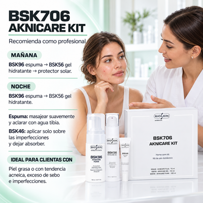 BSK706 Aknicare Kit | Kit facial para piel grasa y con tendencia acneica