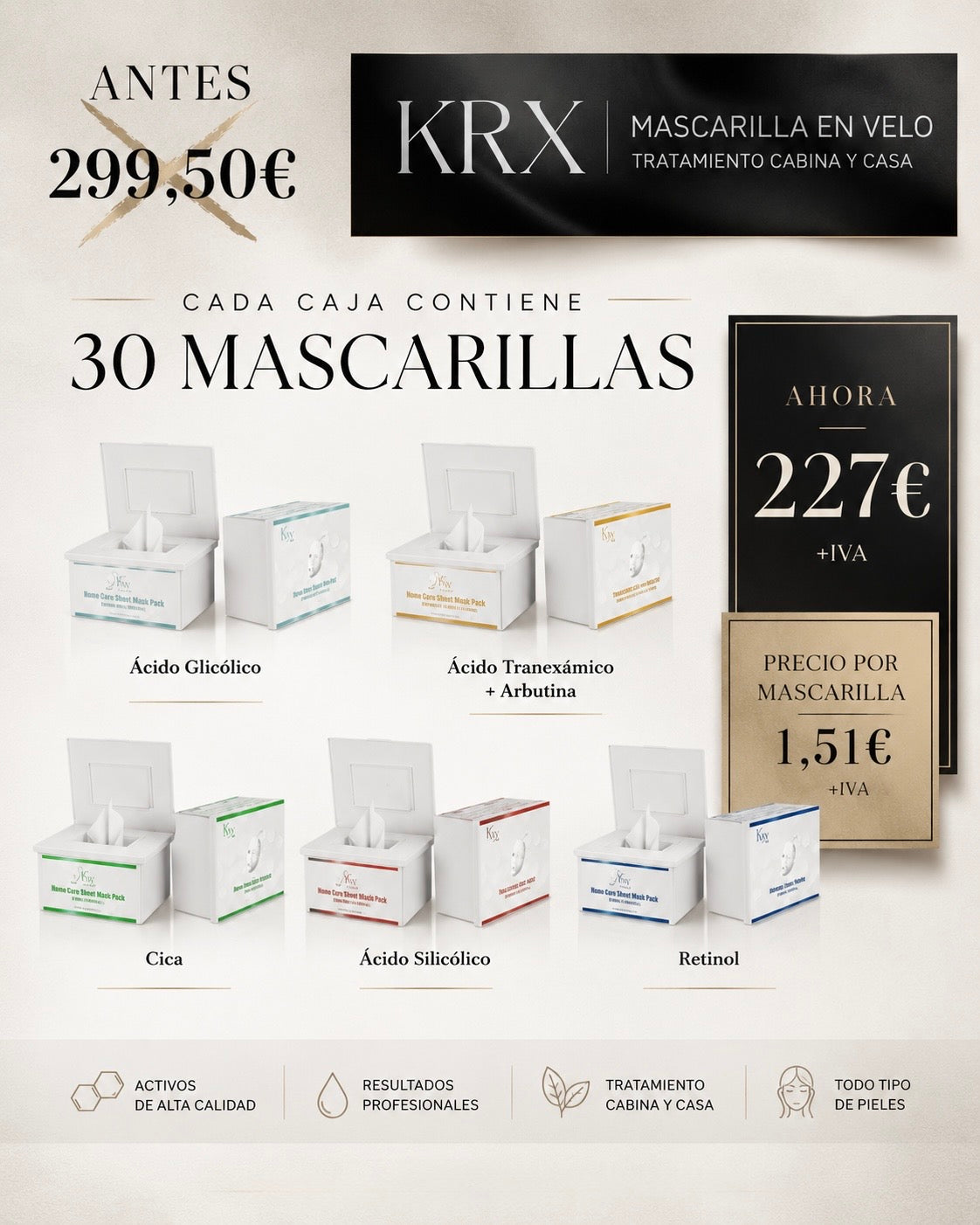 Mascarillas KRK tipo velo