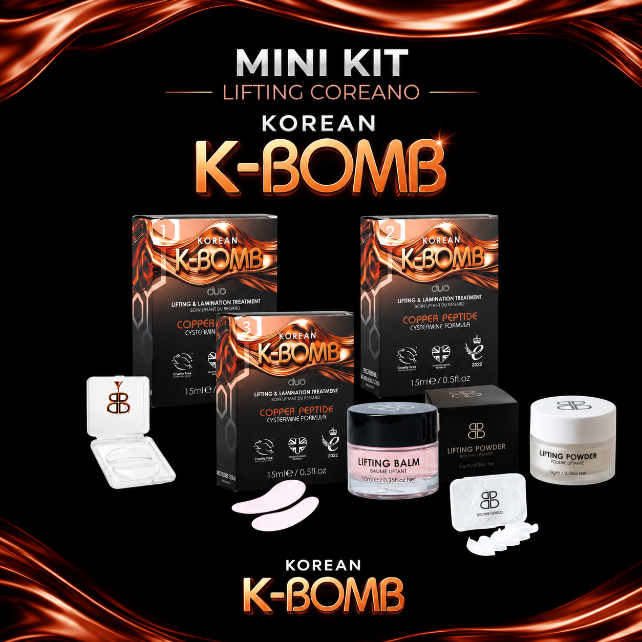 KOREAN LIFT mini kit | Lifting Koreano para pestañas y cejas