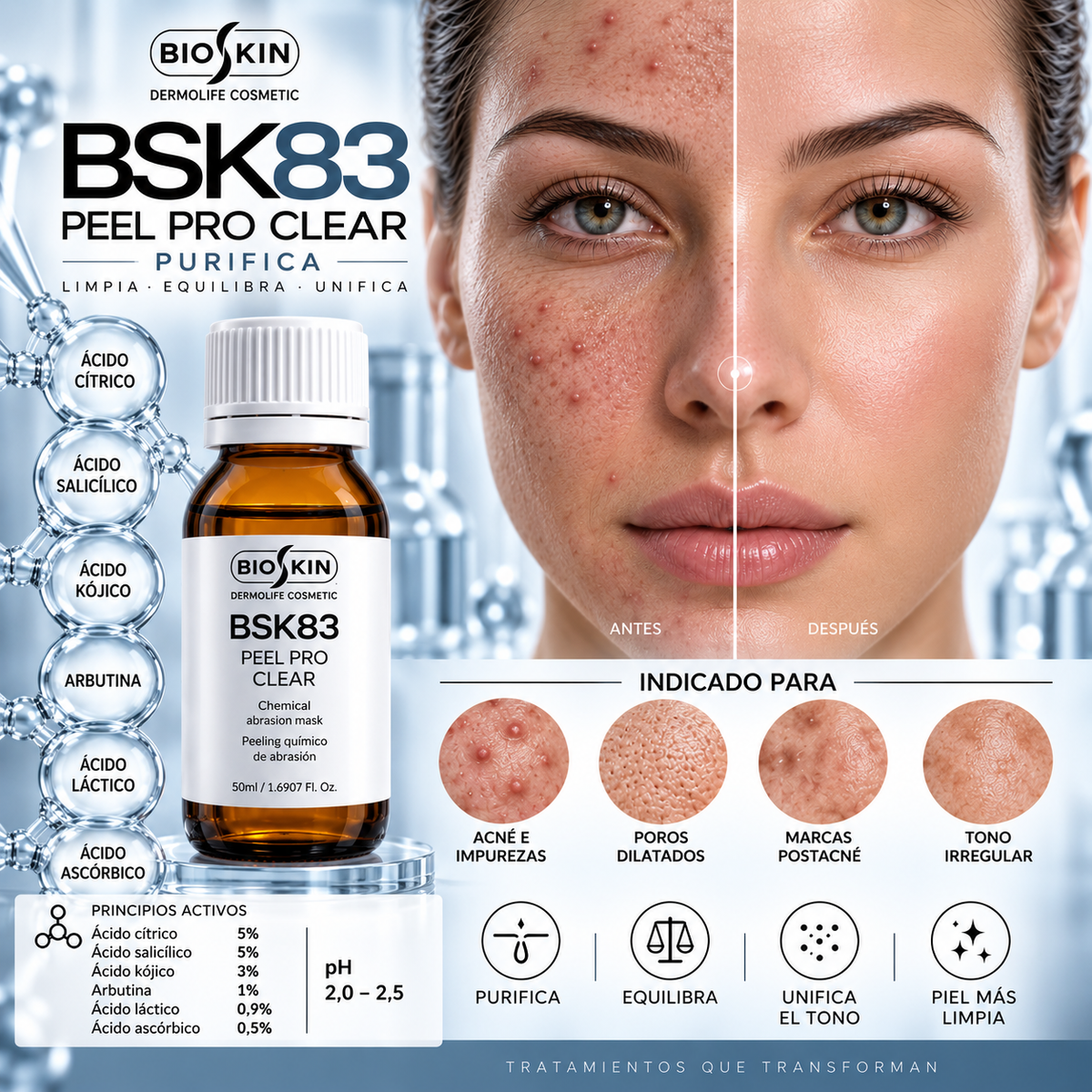 GAMA PEELPRO BIOSKIN | PEELINGS QUÍMICOS PROFESIONALES · 50 ml