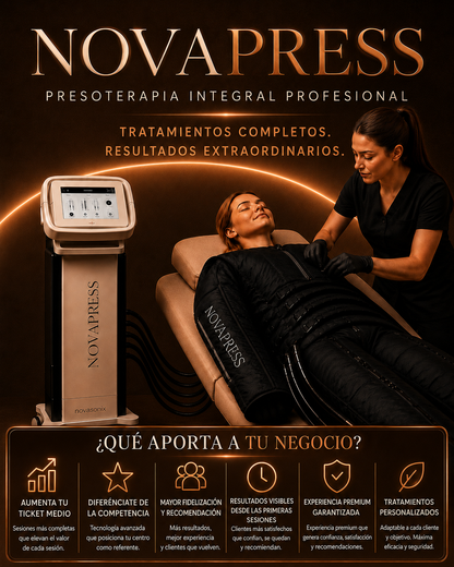 NOVAPRESS | Presoterapia Integral Profesional de 24 Cámaras